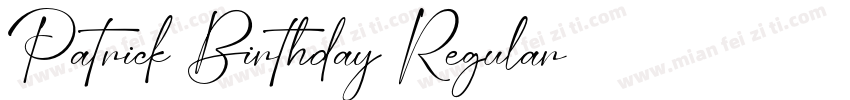 Patrick Birthday Regular字体转换